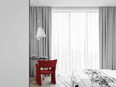 Bedroom interior scenes 3D model V7