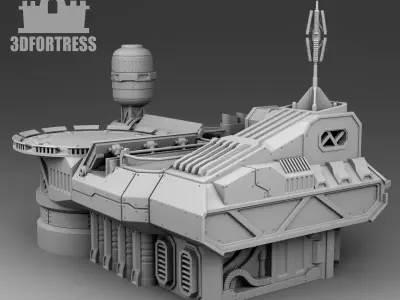 Martian special training base 3D print model