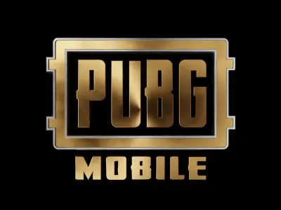 PUBG Mobile Logo studio rendering with mud floor 3D model