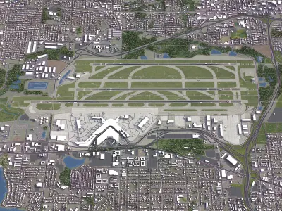 Seattle - Tacoma International Airport - SEA Low-poly 3D model