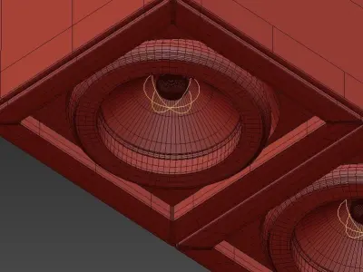 CENTRSVET ceiling light with two lights in middle 3D model