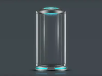 Sci Fi Liquid Cylinder 3D model