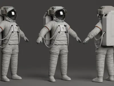 Astronaut low poly Low-poly 3D model