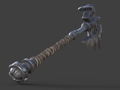 Warrior  Axe Low-poly 3D model