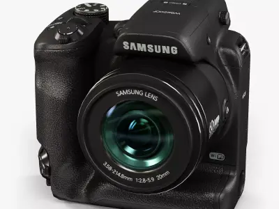 Samsung WB2200F bridge digital camera Low-poly 3D model