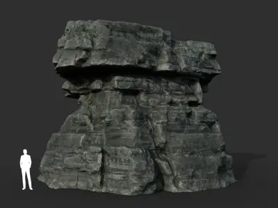 Low poly Layered Rock Collection 210120 Low-poly 3D model