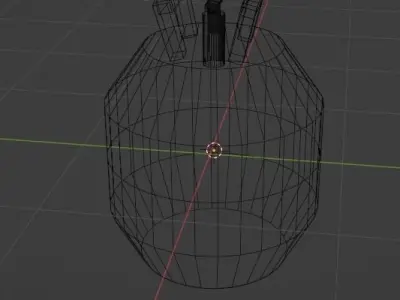 Propane Tank Low-poly 3D model 12