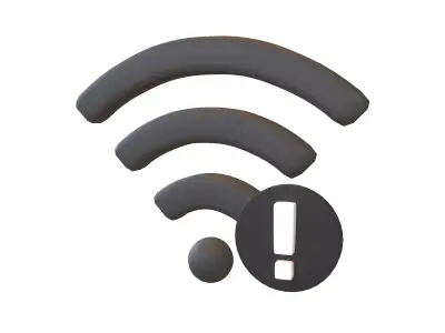 Wifi Problem Symbol v1 018 Low-poly 3D model