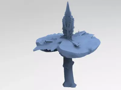 Sci fi mushroom Dome 2  3D model