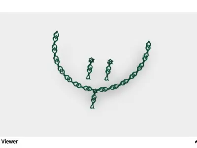 Jewellery Set With Star Melee Diamonds 3D print model