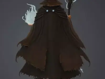 Gandalf the Lord of the Rings mystic magician 3D print model