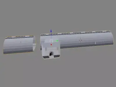 Modulable Tunel Free low-poly 3D model