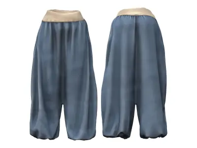 Ottoman Style Outfit Shawl Vest Pants Belt Shoes Low-poly 3D model