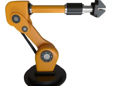 6 Stylized Rigged Robot Arms Pack Low-poly 3D model