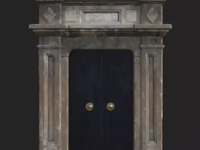 Giant Door Low-poly 3D model