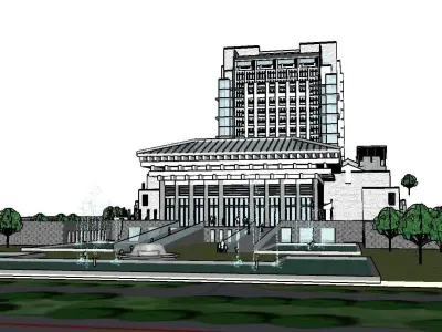 vacation spot-Resort-Fashion Leisure Hotel-0202 3D model