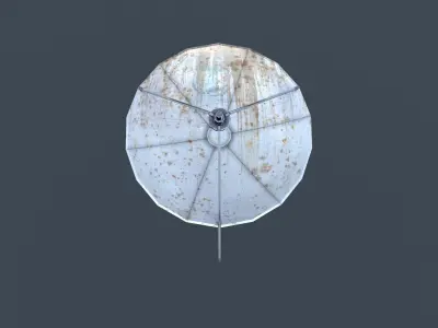 Rusted Satellite Low-poly 3D model