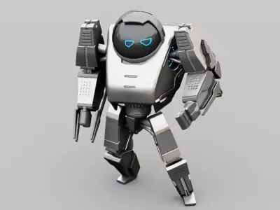 Battle droid rigged 3D model purchase