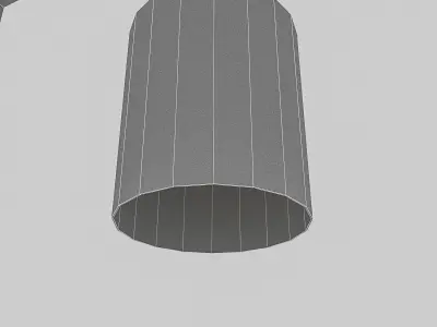 3D Black Floor Lamp 3D model