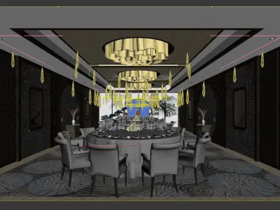 Business Restaurant - Coffee - Banquet  38 3D model