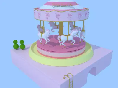 Carousel 3d model 3D model