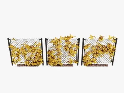 ivy on fence one 3D model