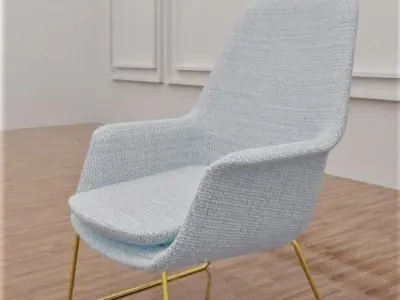  Glass Table Sofa Floor 3d model 3D model