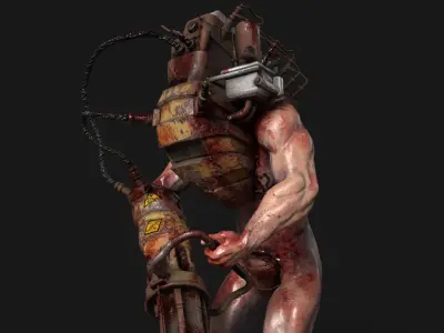 Sci-fi Cyber Victim 2 Low-poly 3D model