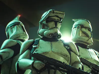 Tactical Clone Troops Camera Animation Low-poly 3D model
