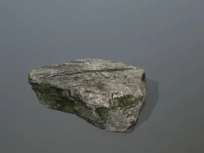 Rock Set Low-poly 3D model 2