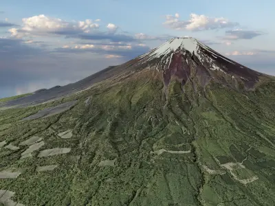 Mount Fuji Multipurpose Terrain Model 3D model