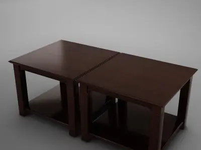 3D Classic wood coffee table 3D model