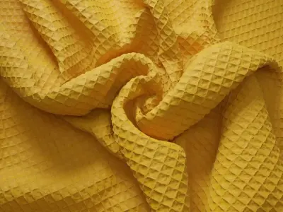 Waffle Weave Cotton Fabric Texture PBR Texture