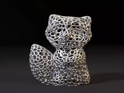 Raccoon Voronoi 3D print model