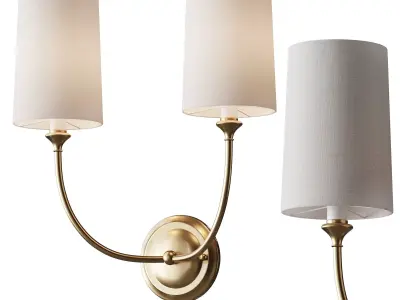 Modern Charleston Sconce - 2 Light 3D model