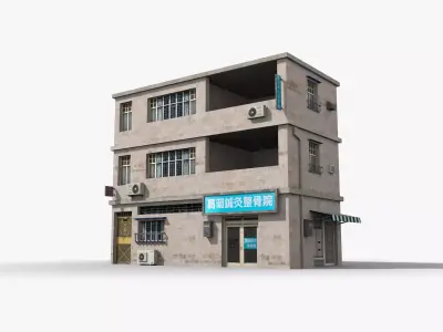 Japanese House x7 Low-poly 3D model purchase