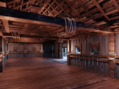 Old Viking House 4K Textures GameReady 188 Low-poly 3D model