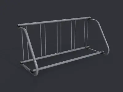 Bike Rack 9 PBR Game Ready Low-poly 3D model