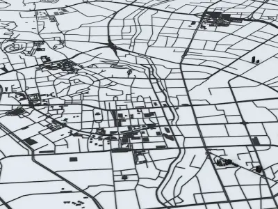 Kunming Road Network and Streets 3D model