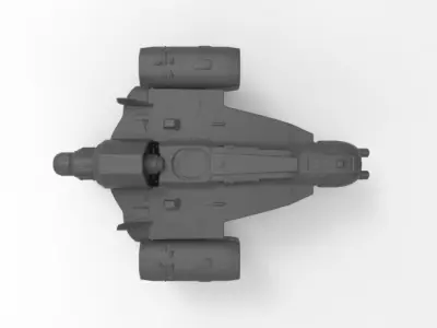 scifi spaceship model 1 3D print model