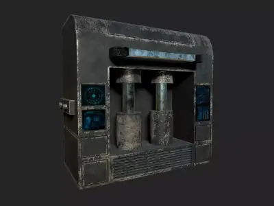 Sci-fi Panel Element Low-poly 3D model