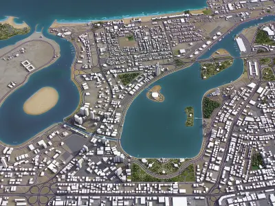 Sharjah Low-poly 3D model