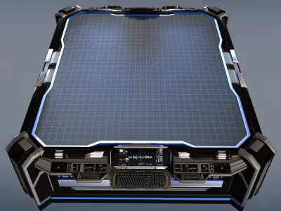 Sci-fi space hologram table 3D model