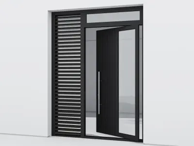 Aluminium door 185 3D model