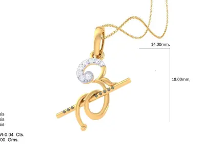 Spiritual Om Pendant 3D print model
