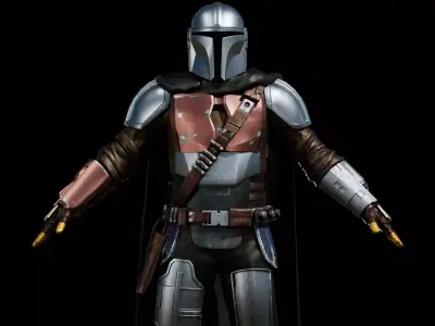 MANDALORIAN FULL COSPLAY with HELMET and JETPACK - FAN 3D PRINT 3D print model