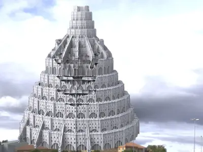 Babylon Tower of Babel Under Construction 3D model