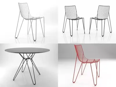 Tio Chair and Table 3D model