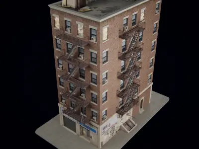 New York  Building kit Low-poly 3D model