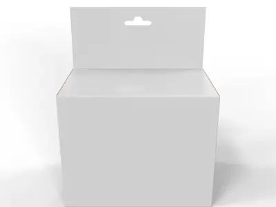 Hanging Display Packaging Box Foldable Locking Flap Texture